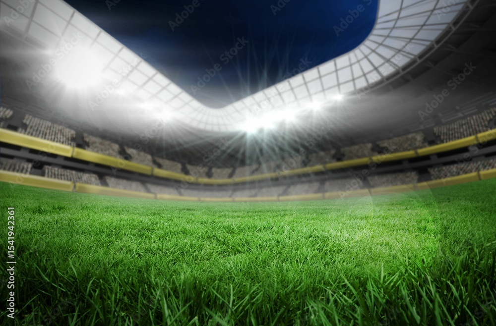 Fototapeta premium Football pitch in large stadium