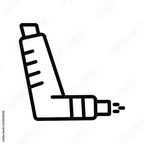 Inhaler line icon , vector, pixel perfect, illustrator file
