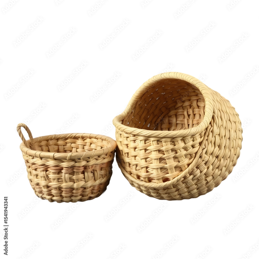 Fototapeta premium Eco-Friendly Organic Baskets: Sustainable Storage with Natural Charm