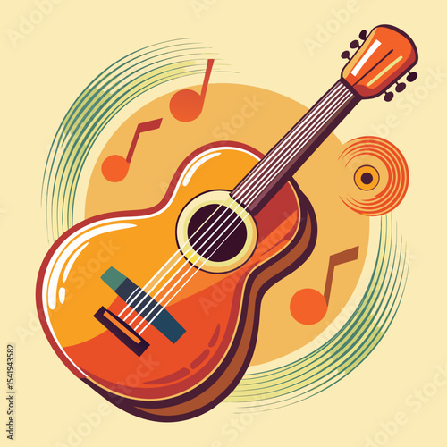 acoustic guitar vector