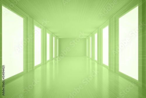 Bright green room with windows