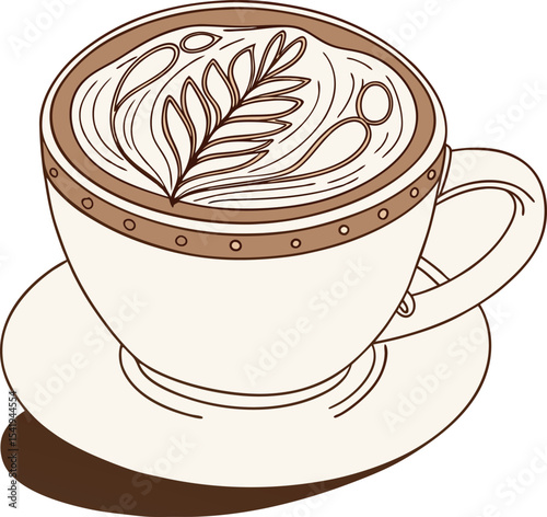 cup of coffee with cream, Latte Icon 
