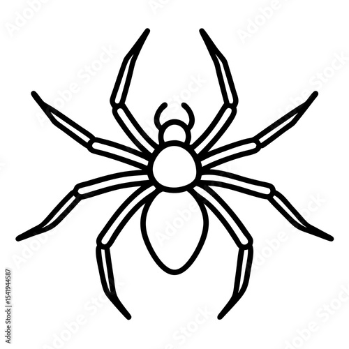Modern Wolf Spider Outline Graphic