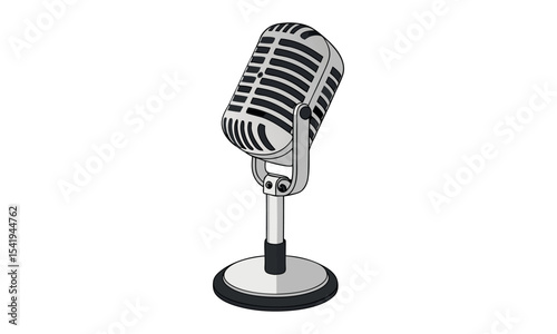 International Podcast Day. Vector Illustration with white background. Podcast, radio, broadcast, radio show, entertainment and journalism concept.