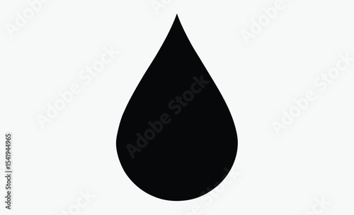 Water drop silhouette, line art vector, liquid symbol icon