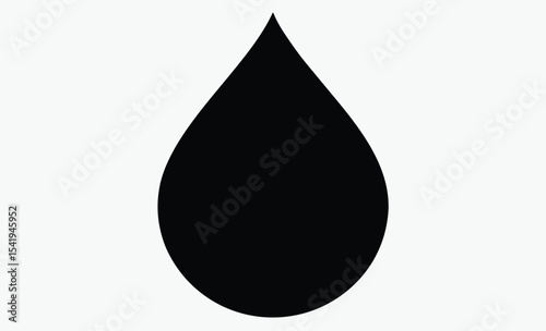 Water drop silhouette, line art vector, liquid symbol icon