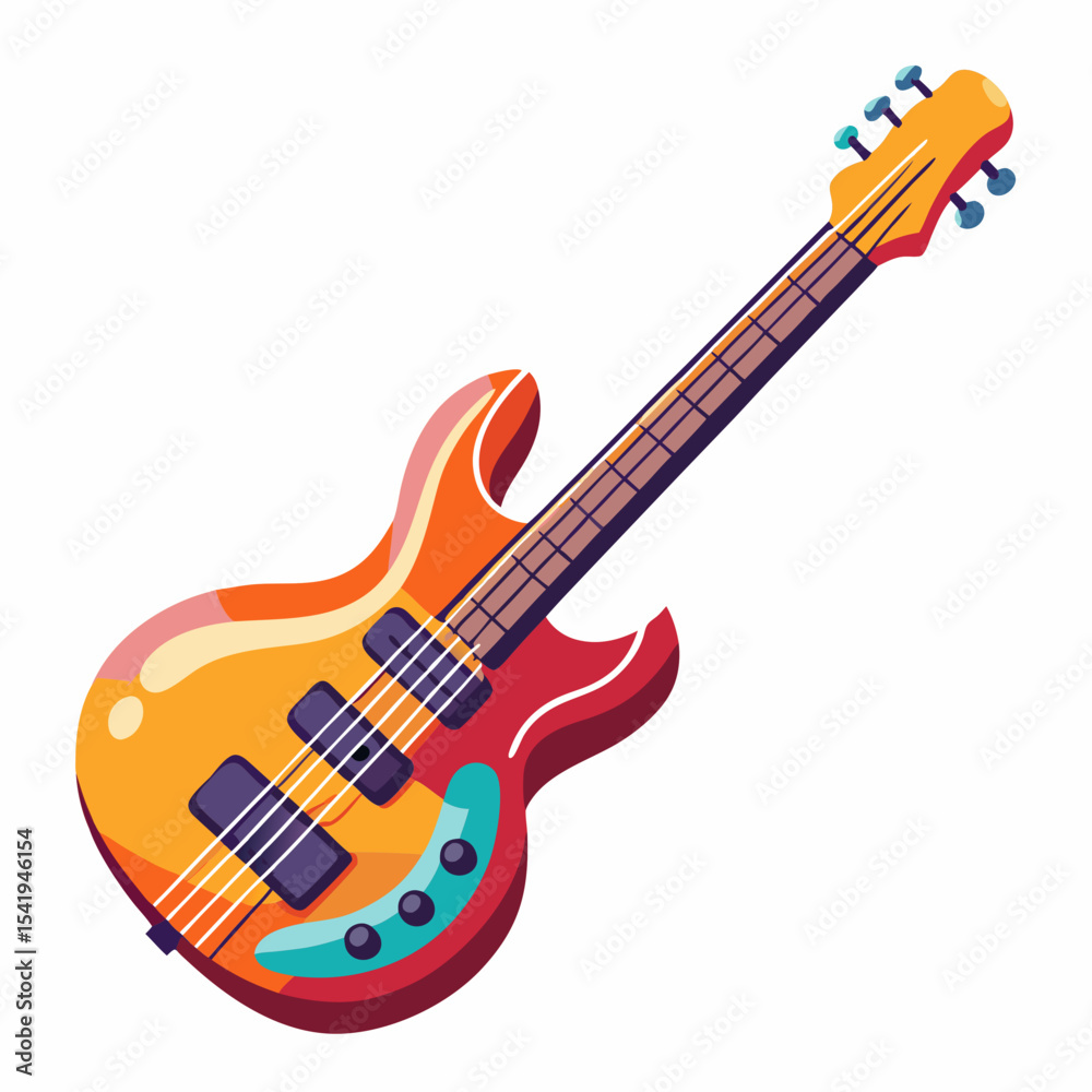 Fototapeta premium electric guitar isolated on white
