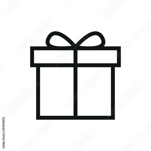 Present gift box icon. Vector isolated elements.