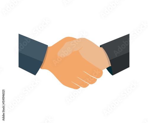 Business agreement handshake or friendly handshake line art icon for apps and websites

