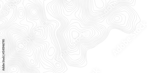 Modern minimal wire creative vector topo map design White background with topographic world grid wave Topographic map geographic line texture.	