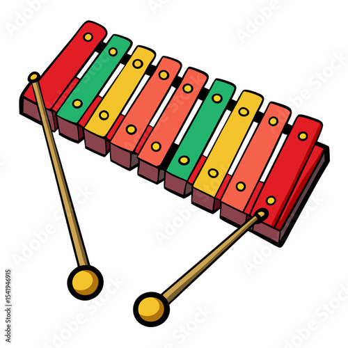 xylophone isolated on white