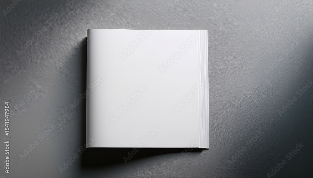 Fototapeta premium blank square magazine photorealistic on light grey background