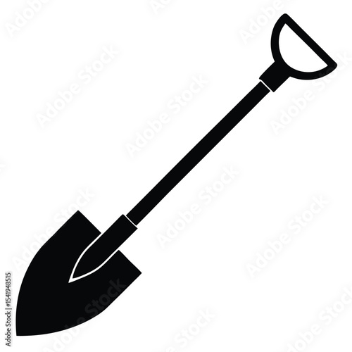 Simple Black Shovel Design