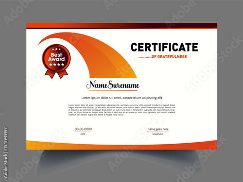 professional Modern unique certificate design sample