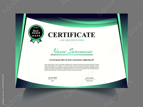 professional Modern unique certificate design sample