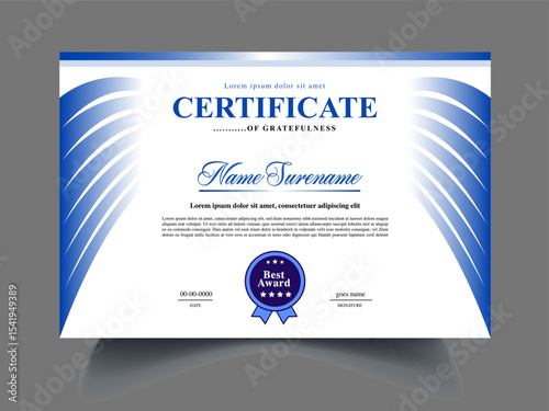 professional Modern unique certificate design sample