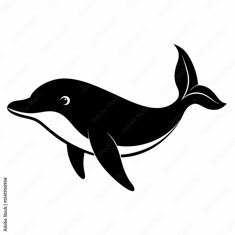 Fototapeta premium Simple Marine Silhouette – Whale