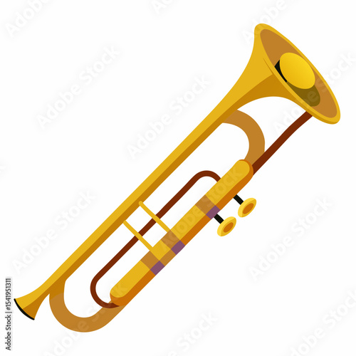 trumpet isolated on white background