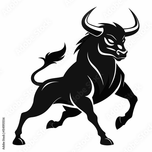 vector illustration of a bull