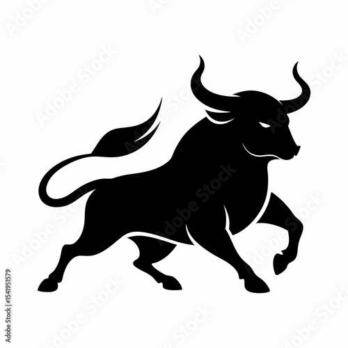 vector illustration of a bull