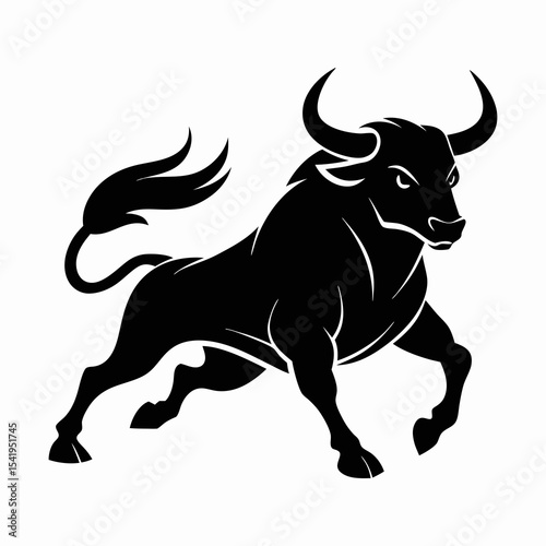 vector illustration of a bull