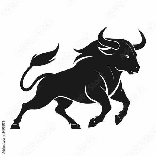 vector illustration of a bull