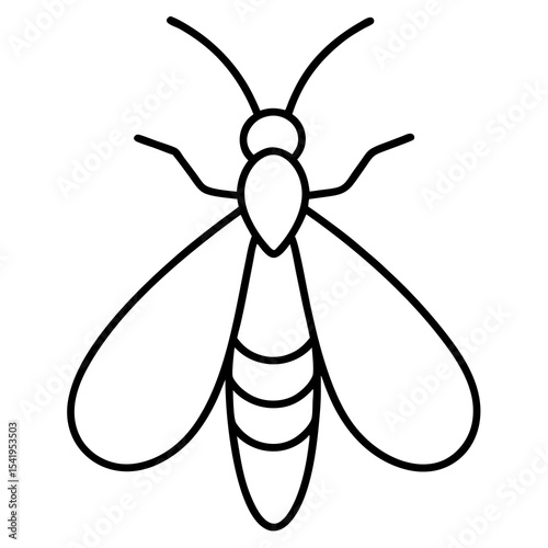 Stylized Firefly Outline Art