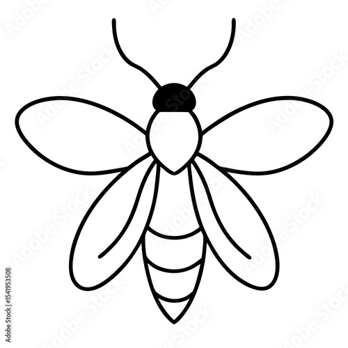 Stylized Firefly Outline Art