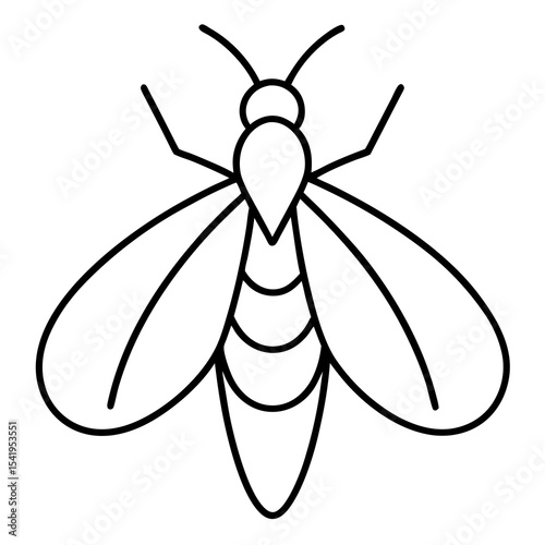 Stylized Firefly Outline Art