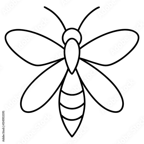 Stylized Firefly Outline Art