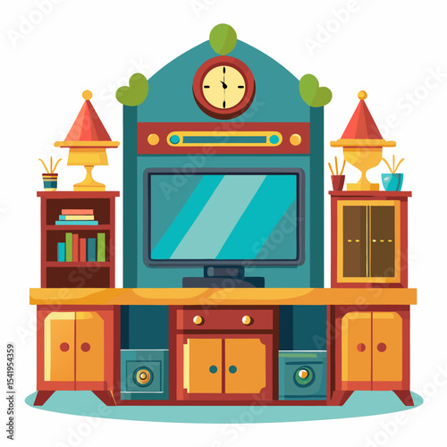 retro tv set with tv