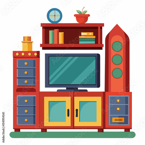 retro tv set with tv