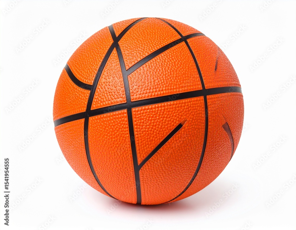 Obraz premium isolated basketball ball on white background with precise clipping path