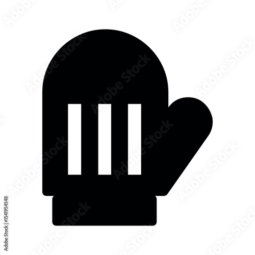 Illustration of winter gloves mittens vector icon illustration for cold weather apparel and fashion accessory design needs vector