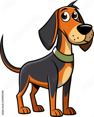vector illustration of a Plott Hound dog