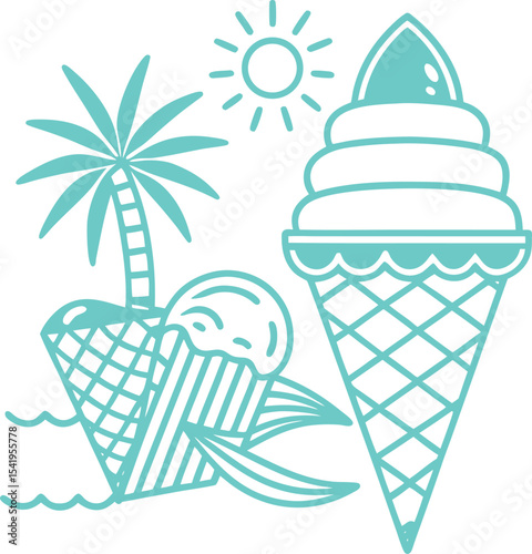 134 Summer scrim Food Chill & Grill Scrim Tropical Taste Scrim Fresh Heat Feast 