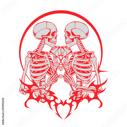 cool skeleton vector image illustration