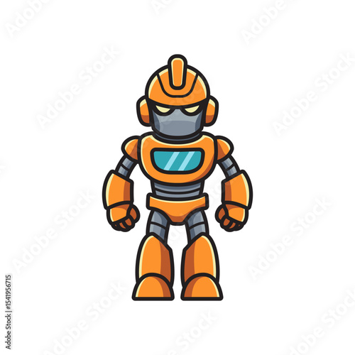 Orange Robot Character