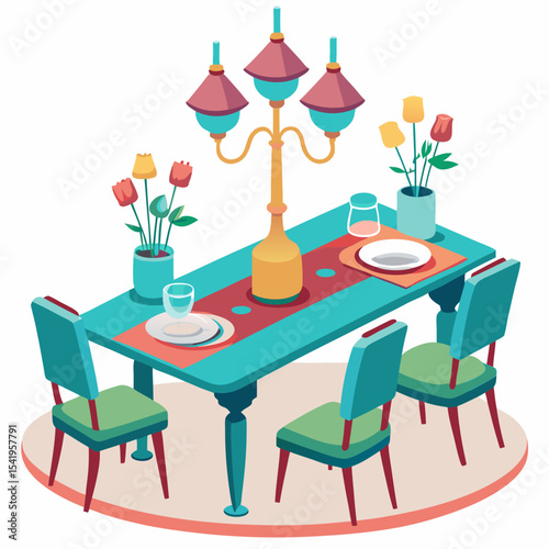 table and chairs in cafe