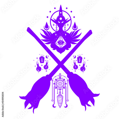 witch symbol vector image illustration