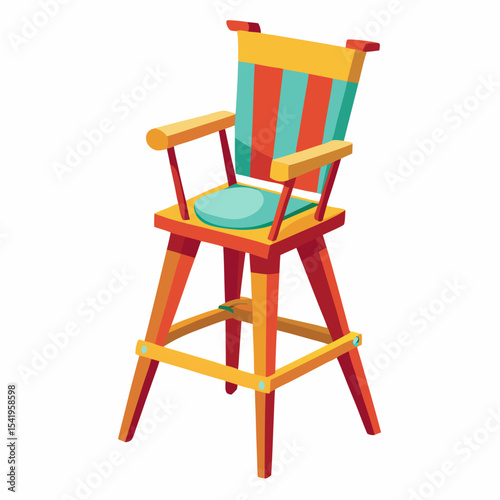 wooden chair isolated on white