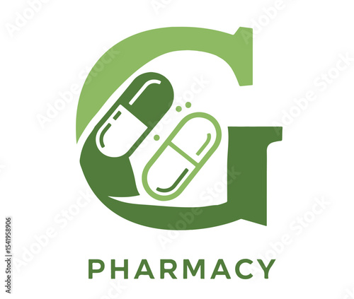 Initial G letter Pharmacy Logo Design vector Template. Abstract Letter G Pharmacy logo Design