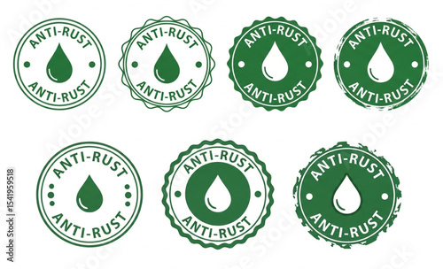  Anti-Rust badge designs with droplet symbol