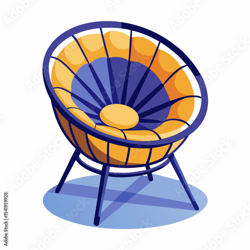 wicker chair isolated on white