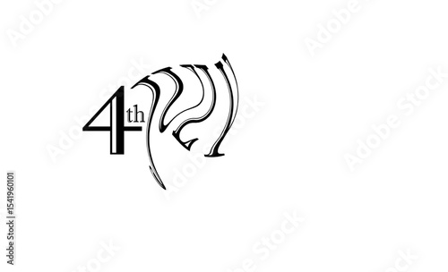 Text graphic of "4th Veil" on white background handmade