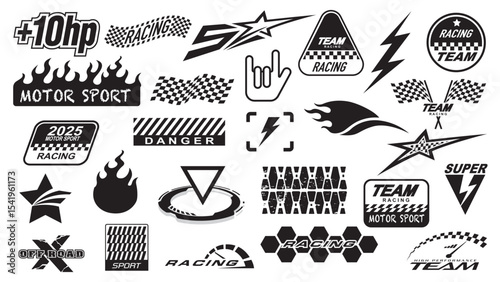 Car decals design. Set of vector stickers and labels 20250619