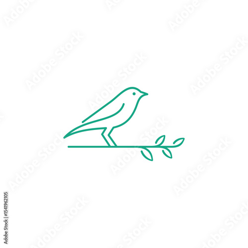 simple line art canary logo