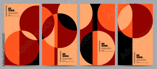 abstract geometric colorful background set