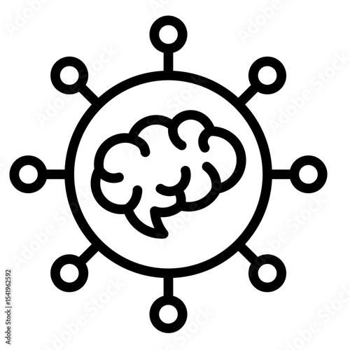 Mind Map  Icon Element For Design	