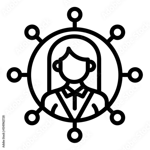 Circle Of Influence  Icon Element For Design	